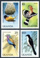 Uganda 569-570572,576,MNH. Birds 1987.Golden-backed Weaver,Hoopoe,Roller,Strike. - Oeganda (1962-...)