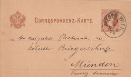 Autriche Entier Postal Wieden Wien 1878 - Tarjetas