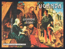 Uganda 533,MNH.Michel Bl.66. Christmas 1986.Albrecht Durer,Adoration Of The Magi - Ouganda (1962-...)