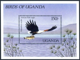 Uganda 578,MNH.Michel Bl.73. Birds 1987. African Fish-eagle. - Ouganda (1962-...)