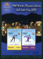 Uganda 1769a,MNH. Olympics Salt Lake City,2002.Cross-country Skiing,Ski Jumping. - Uganda (1962-...)