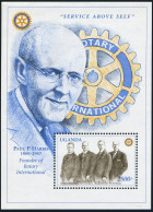 Uganda 1495 Sheet,MNH. Paul E.Harris, Founder Of Rotary.First Rotarians.1997. - Ouganda (1962-...)