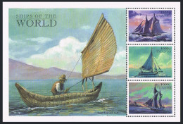 Uganda 1558 Ac Sheet,MNH. Sailing Ships,1998.Fishing Schooner,Chesapeake Oyster  - Ouganda (1962-...)