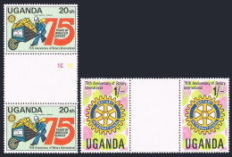 Uganda 297-298 Gutter,MNH.Michel 276-277. Rotary International,75th Ann.1980. - Uganda (1962-...)