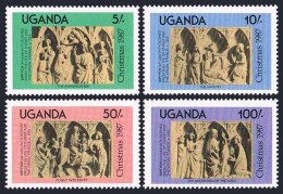 Uganda 584-587.588,MNH.Michel 564-567,Bl.76. Christmas 1987.The Life Of Christ. - Ouganda (1962-...)