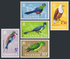 Uganda 105-109, MNH. Mi 95-99. Arms, Birds 1985. Turaco,Fish Eagle,Roller,Love. - Oeganda (1962-...)