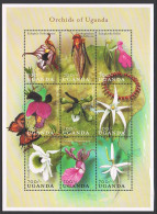 Uganda 1640 Ai Sheet,MNH. Orchids Of Uganda,2000.Eulophia Orthoplectra, - Ouganda (1962-...)