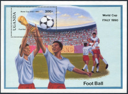 Uganda 660 Sheet,MNH.Mi 647 Bl.90. World Cup Soccer Championship Italy-1990. - Oeganda (1962-...)