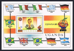 Uganda 331,MNH.Michel 314 Bl.30. World Soccer Cup Spain-1982. - Ouganda (1962-...)