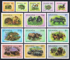 Uganda 279-292,MNH. Wild African Animals 1979.Gazelle,Impalas,Genet,Bush Babies, - Uganda (1962-...)