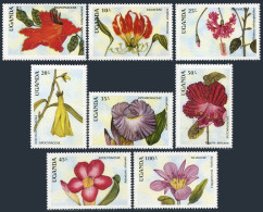 Uganda 612-619,620, MNH. Mi 592-599, 600 Bl.80. Flowers 1988. Costus Spectabiis. - Uganda (1962-...)