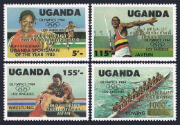 Uganda 458-462,MNH.Michel 440-443,Bl.51. Olympics Los Angeles-1984.Winners. - Ouganda (1962-...)