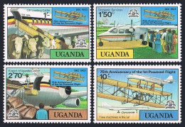 Uganda 211-214,214a,MNH.Michel 191-194,Bl.13. 1st Powered Flight-75,1978.Cattle, - Ouganda (1962-...)