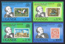 Uganda 275-278,278a, MNH. Michel 254-257,Bl.20. Sir Rowland Hill. Crowned Crane, - Oeganda (1962-...)