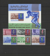 Jordan 1967 Olympic Games Mexico, Set Of 6 + S/s MNH - Summer 1968: Mexico City