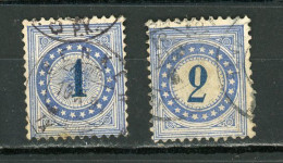 SUISSE - TIMBRE TAXE - N° Yt 1+2 Obli. - Strafportzegels