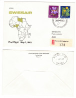 Suisse /Schweiz // Poste Aérienne // 1962 // Vol Zurich-Accra 2.5.1962  (RF62.14.a) - First Flight Covers