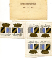 11 - Document Historique  Sur Cennes Monestiés - Petit Livret Et Lot De 6 Timbres Avec Le Blason Et Armoiries - Documenti Storici