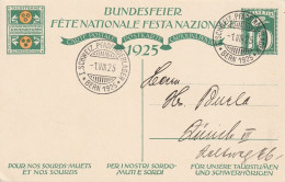 Suisse Cachet Pfadfinderlager Bern 1925 Entier Postal Illustré - Postwaardestukken