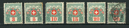 SUISSE - TIMBRE TAXE - N° Yt 43+44+45+46+47 (*) + 48 Obli. - Strafportzegels