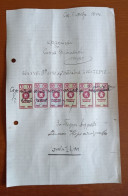 Lot #1   Bulgaria Ww2 Occ Macedonia - 1944 Factura , Invoice - Revenue Stamp 1 - 3 - 5 - 100 Leva - Oblitérés