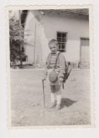 Cute Boy With Mountaineering Equipment, Portrait, Vintage Orig Photo 6.1x8.6cm. (67829) - Personas Anónimos