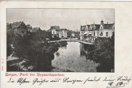 Norvège Carte Postale Bergen Pour L'Alsace 1901 - Norvegia