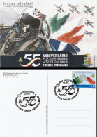ITALIAN ACROBATIC FLY 55. ANNIVERSARI FRECCE TRICOLORI SPECIAL CANCEL RIVOLTO 2015 - Flieger