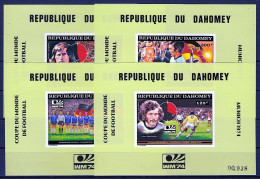 Football / Soccer / Fussball - WM 1974:  Dahomey  4 SoBl **, Imperf. - 1974 – Germania Ovest