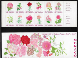 Monaco 1995. Carnet N°12, Fleurs, Roses, Oeillets, Fuchsias, Etc... - Ungebraucht