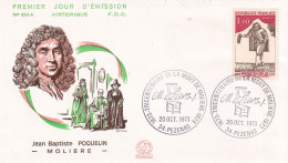 1er Jour, Tricentenaire De La Mort De Molière - 1970-1979