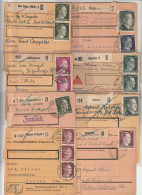 19 Paketkarten Mit Hitler-Frankaturen; EF, MeF, MiF - Altri & Non Classificati