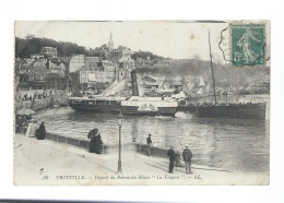 CPA - 14 - Trouville - Départ Du Bateau Du Havre "La Touques" - Animée - Circulée En 1911 - Trouville