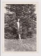 Stylish Young Woman, Lady, Portrait In Park, Vintage Orig Photo 7.6x10.8cm. (1459) - Personas Anónimos