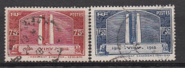France Vimy Monument Canadien N° 316/317 - Used Stamps