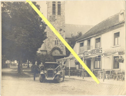 Grande Photo 24x18cm Ligneuville Malmedy Stavelot Hotel Des Ardennes Ancienne Mercédes 1920 - Malmedy