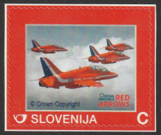 ROYAL AIR FORCE RED ARROWS 2011 FIRST TIME IN SLOVENIA. SPECIAL PERSONAL STAMP MNH** - Aviatori