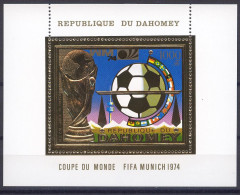 Football / Soccer / Fussball - WM 1974:  Dahomey  Goldblock **, Perf. - 1974 – Allemagne Fédérale