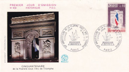 1er Jour, 50è Anniversaire De La Flamme Sous L'Arc De Triomphe - 1970-1979