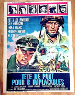 Affiche Ciné TETE DE PONT POUR 8 IMPLACABLES (TESTA DI SBARCO PER OTTO IMPLACABILI) A.BRESCIA 1968 Pierre RICHARD 60X80 - Posters