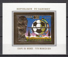 Football / Soccer / Fussball - WM 1974:  Dahomey  Goldblock **, Imperf. - 1974 – Allemagne Fédérale