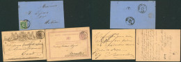 Lot De 3 Documents Dont Deux EP Obl Double Cercle "Zele" - Tarjetas 1871-1909