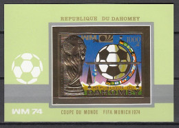 Football / Soccer / Fussball - WM 1974:  Dahomey  Goldblock **, Imperf. - 1974 – Germania Ovest