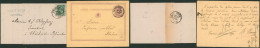 Lot De 2 Documents (EP / Lettre) Obl Double Cercle "Verviers" - Briefkaarten 1871-1909