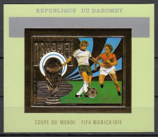Football / Soccer / Fussball - WM 1974:  Dahomey  Goldblock **, Imperf. - 1974 – Alemania Occidental