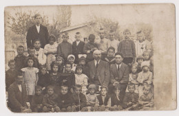 School Clas, Boys And Girls, Portrait With Teacher, Vintage 1920s Orig Photo 13.6x8.6cm. (1090) - Personas Anónimos