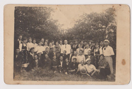 School Clas, Boys And Girls, Portrait With Teacher, Vintage 1920s Orig Photo 13.9x8.9cm. (1087) - Personas Anónimos