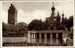 CPA Darmstadt In Hessen, Teich, Russische Kirche - Autres & Non Classés