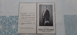 Joseph Van Walleghem Geb.Zonnebeke 1886- Getr. M. Van Malleghem - Burgemeester Poperinge- Gest.25-09/1955 - Devotion Images