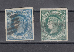Cuba 1866 10, 20c Stamps Vf Used (e-884) - Autres & Non Classés